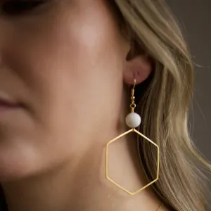 Goals White Earrings *Final Sale*