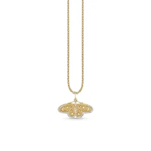 Gold & Diamond Celestial Moth Charm