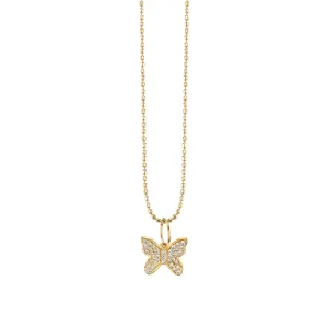 Gold & Diamond Mini Butterfly Charm