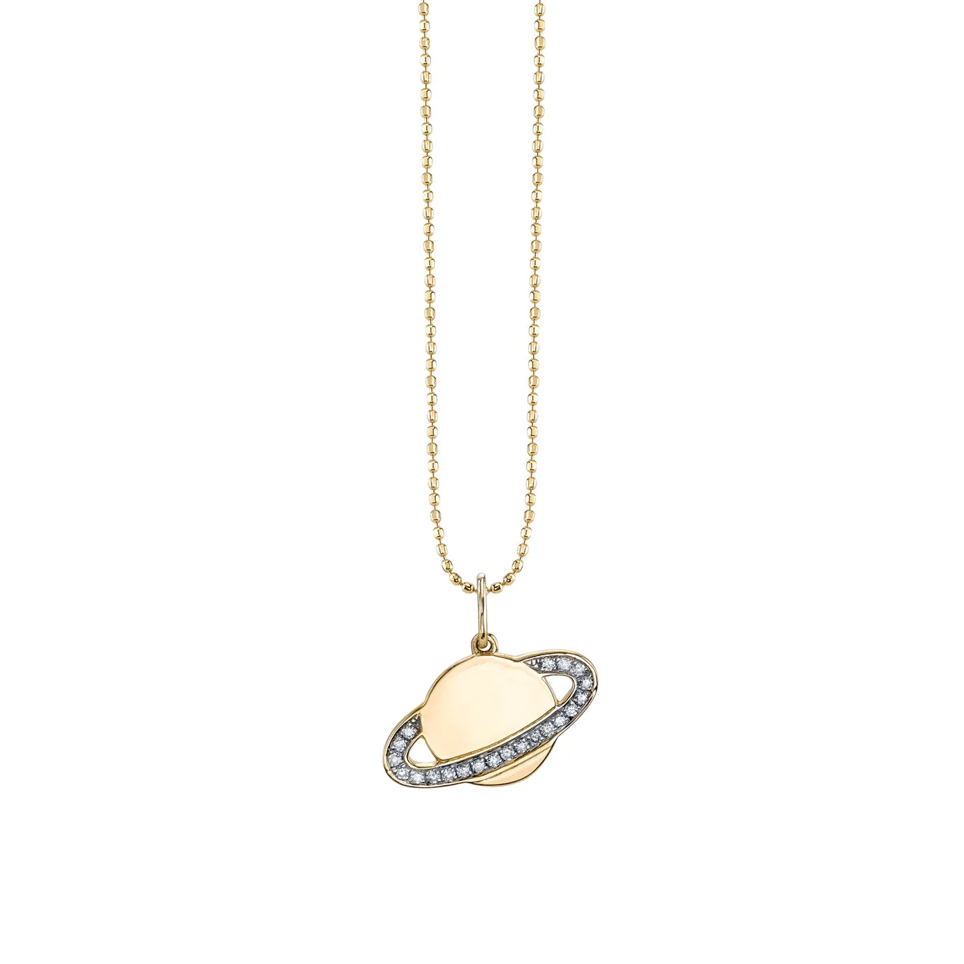 Gold & Diamond Saturn Charm