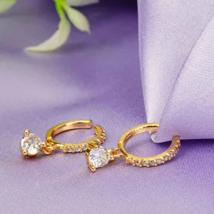 Gold Crystal Drop Earring