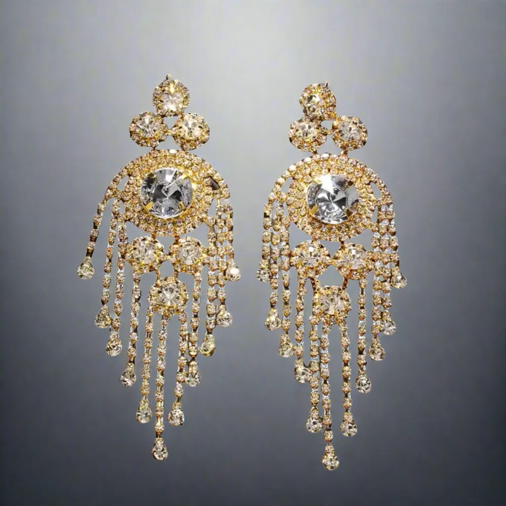 Golden Glamour Tassel Earrings