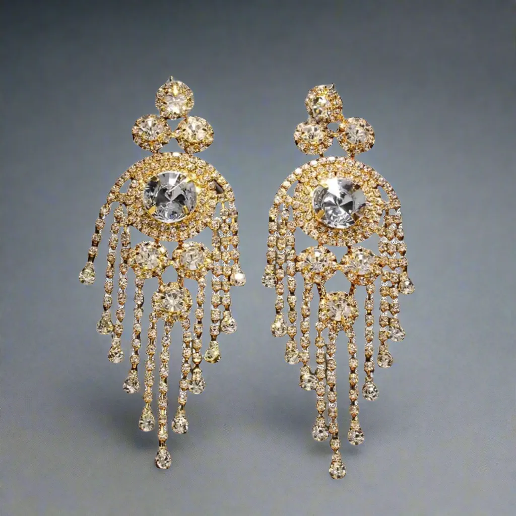 Golden Glamour Tassel Earrings