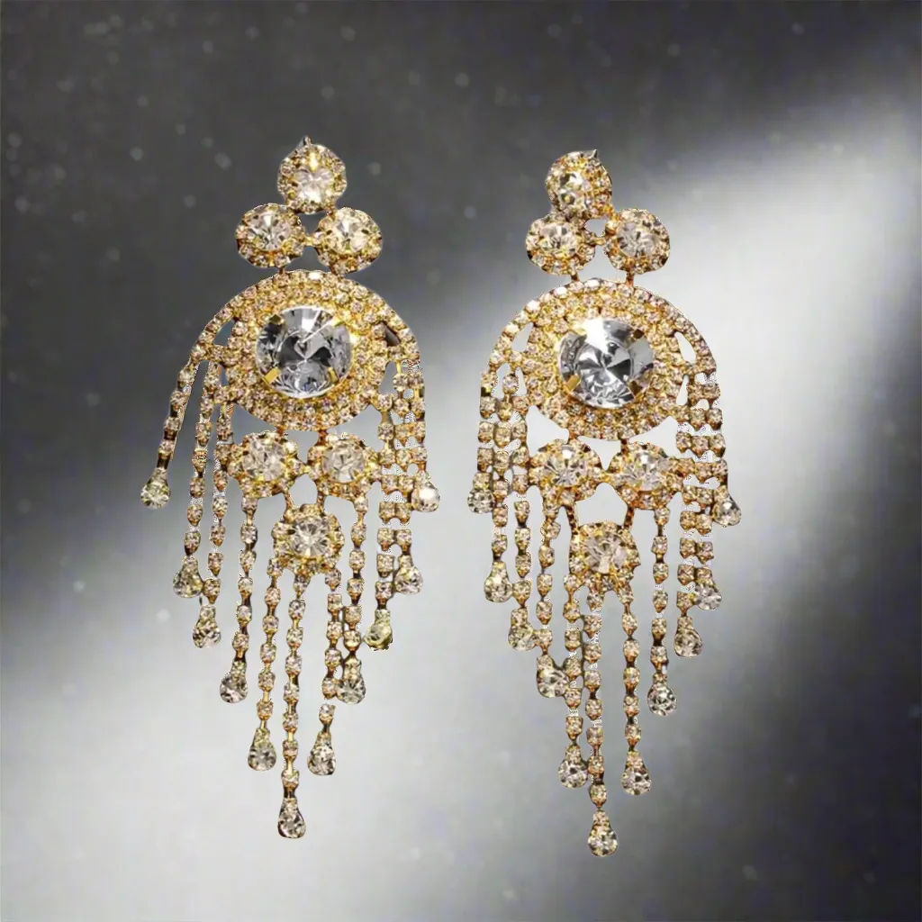 Golden Glamour Tassel Earrings