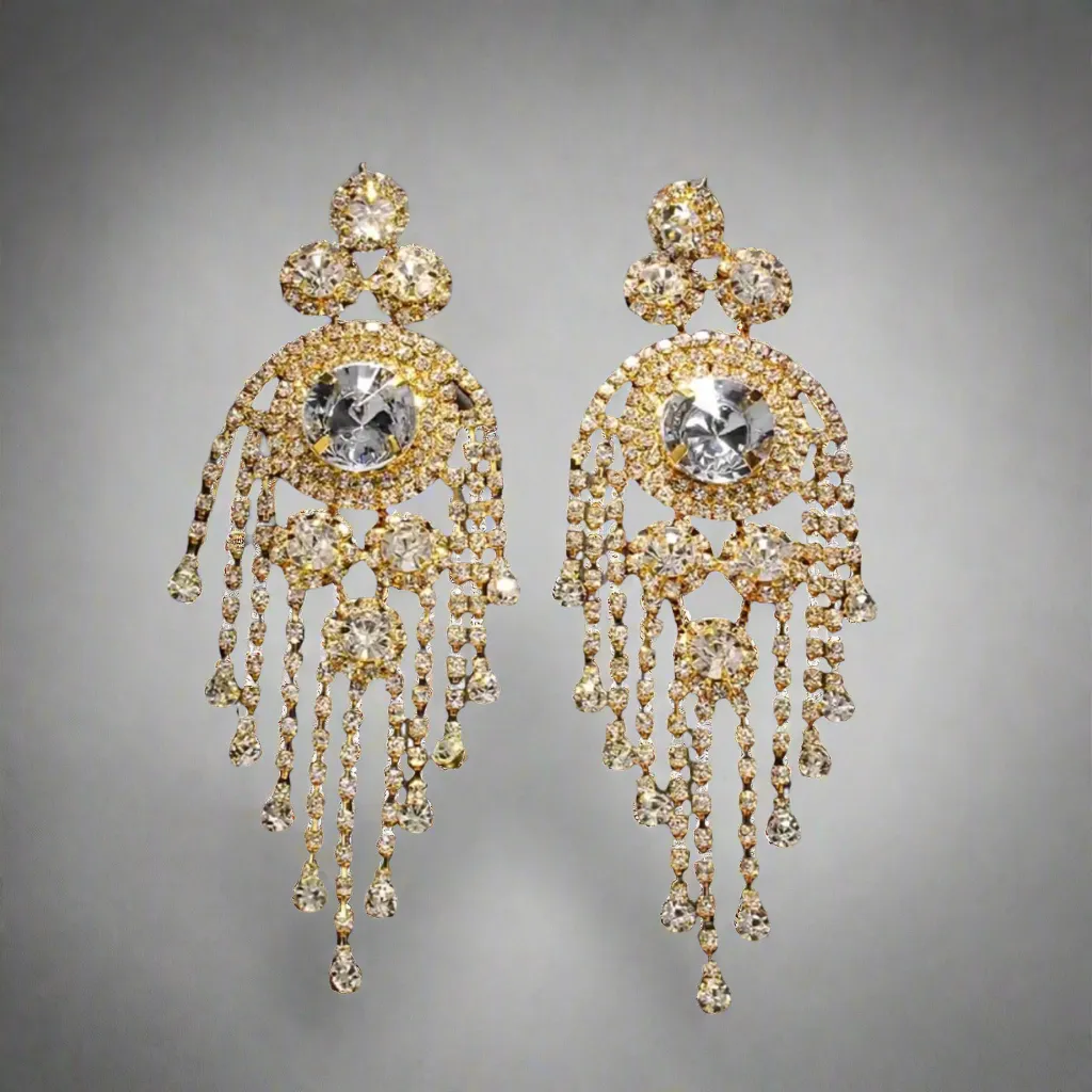 Golden Glamour Tassel Earrings