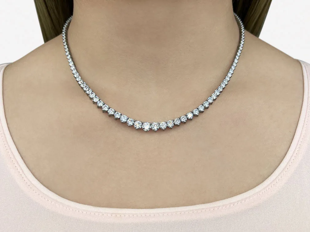 Graduated Red Carpet Diamond Necklace with 8.02 ct.(finished)