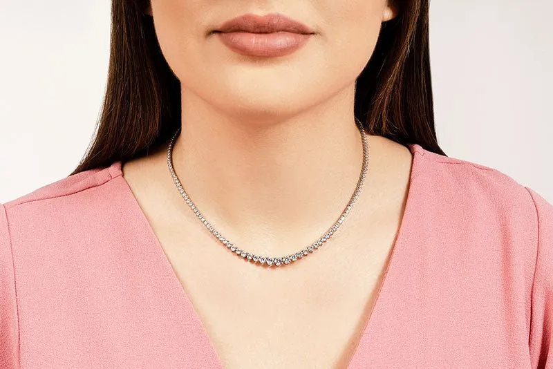 Graduated Red Carpet Diamond Necklace with 8.02 ct.(finished)