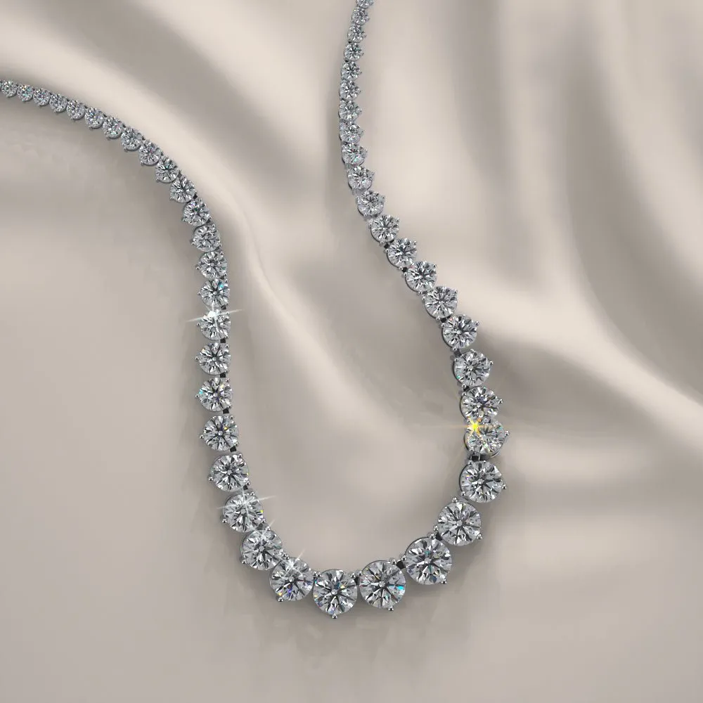 Graduated Red Carpet Diamond Necklace with 8.02 ct.(finished)