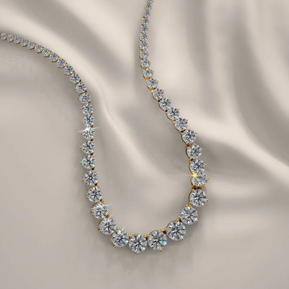 Graduated Red Carpet Diamond Necklace with 8.02 ct.(finished)