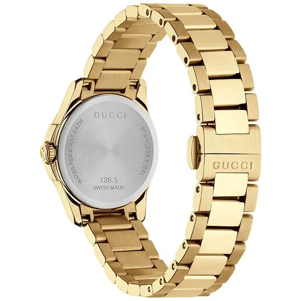 Gucci G-Timeless Yellow Gold Stainless Steel Yellow Gold Dial Quartz Watch for Ladies - YA126553