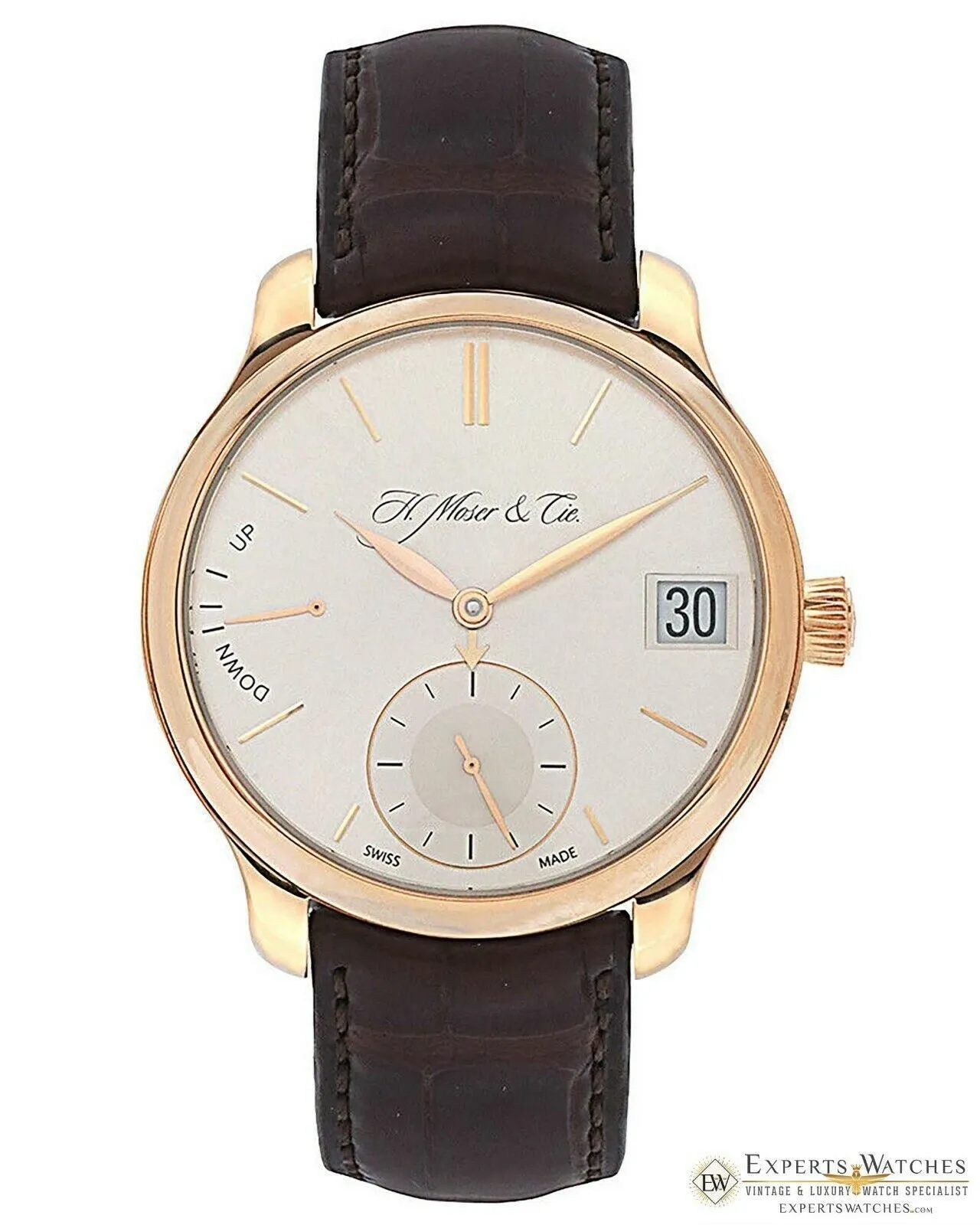 H Moser Cie Endeavour Perpetual Calendar 18K Rose Gold 7 Day Power Watch $60,000