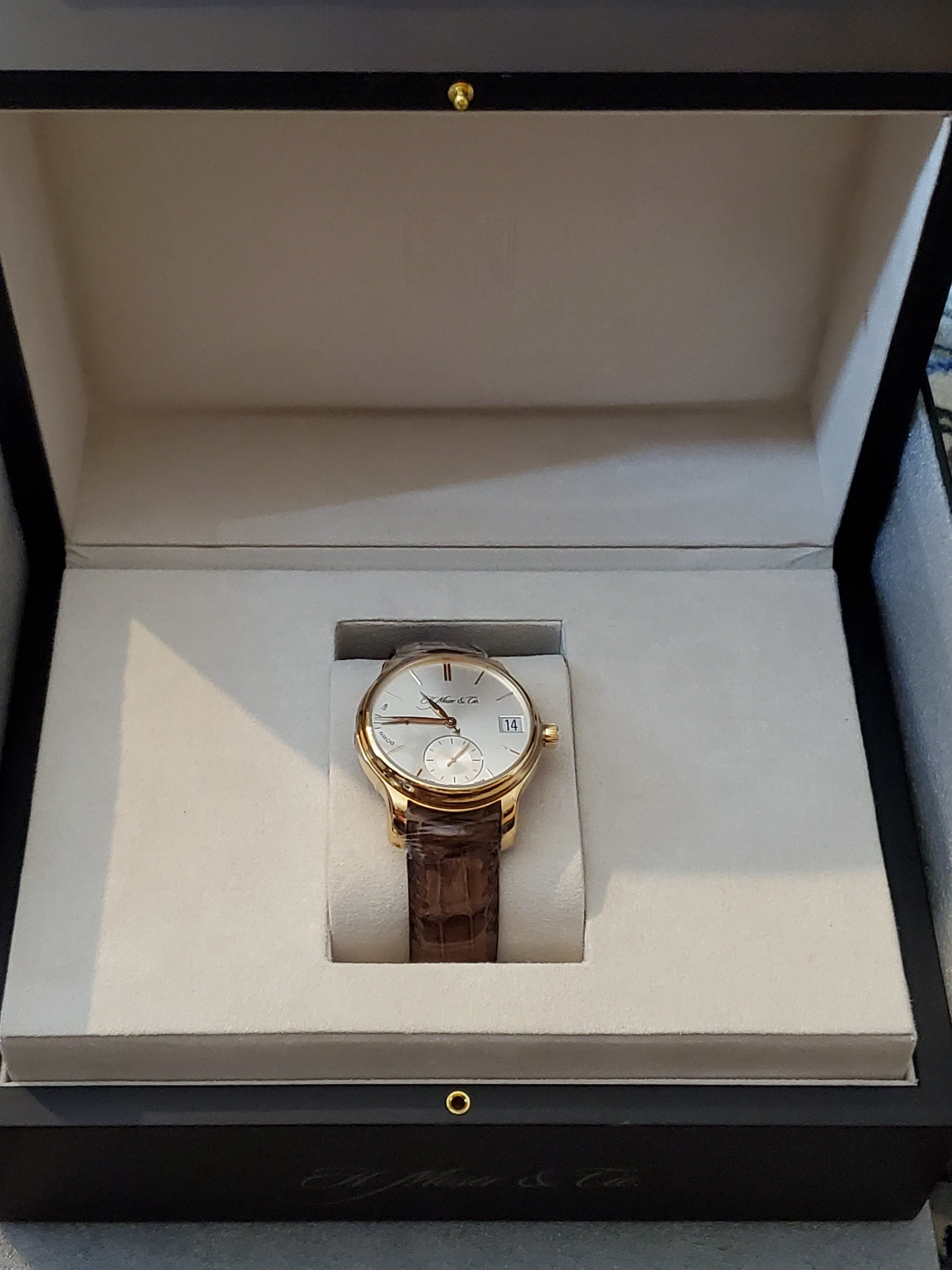 H Moser Cie Endeavour Perpetual Calendar 18K Rose Gold 7 Day Power Watch $60,000