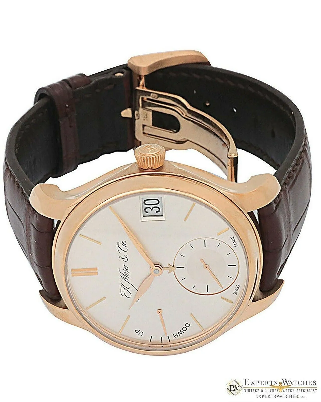 H Moser Cie Endeavour Perpetual Calendar 18K Rose Gold 7 Day Power Watch $60,000