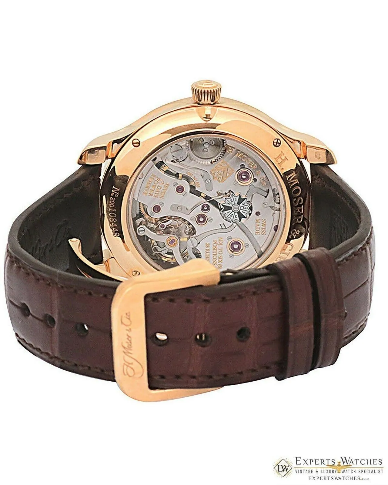 H Moser Cie Endeavour Perpetual Calendar 18K Rose Gold 7 Day Power Watch $60,000