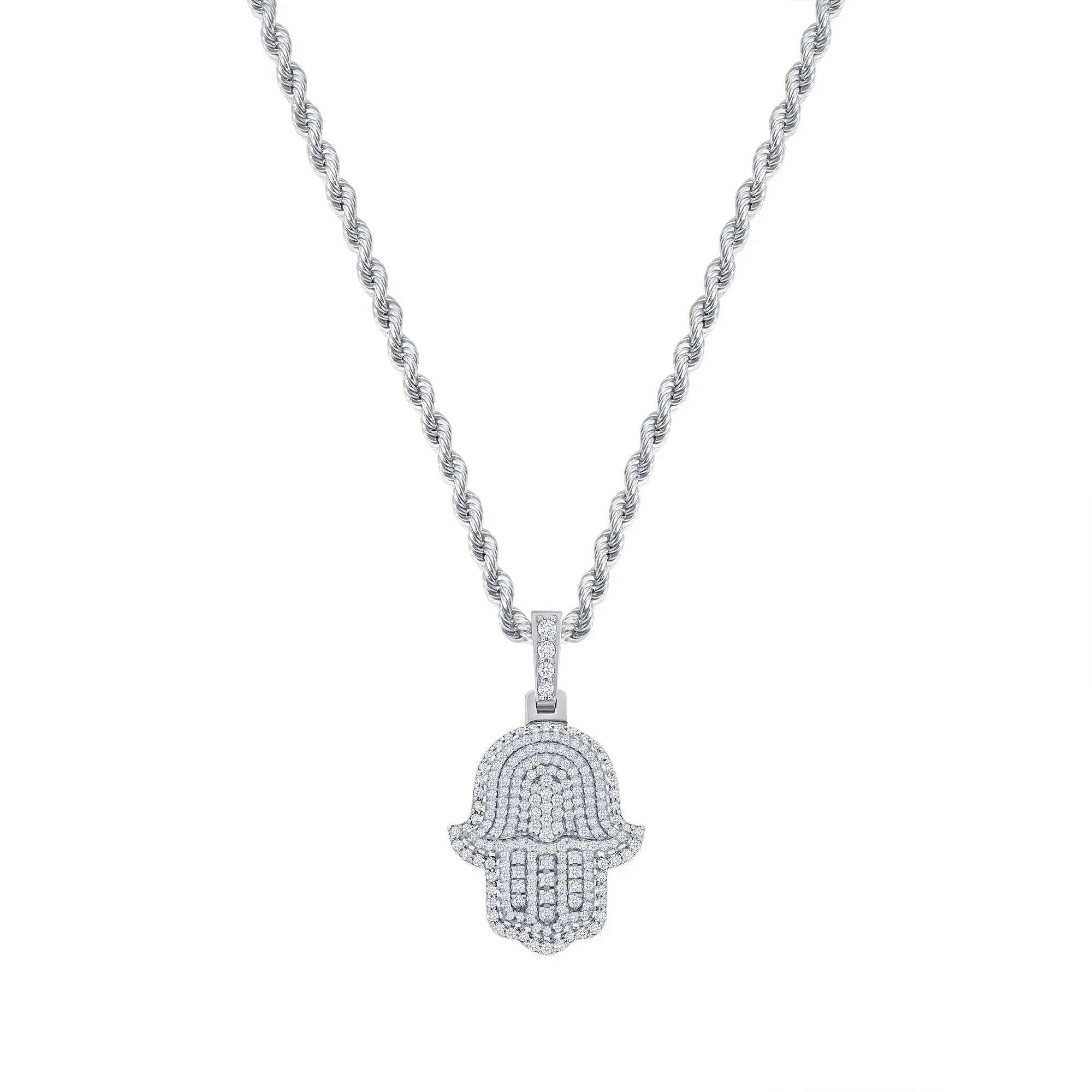 Hamsa Diamond Necklace