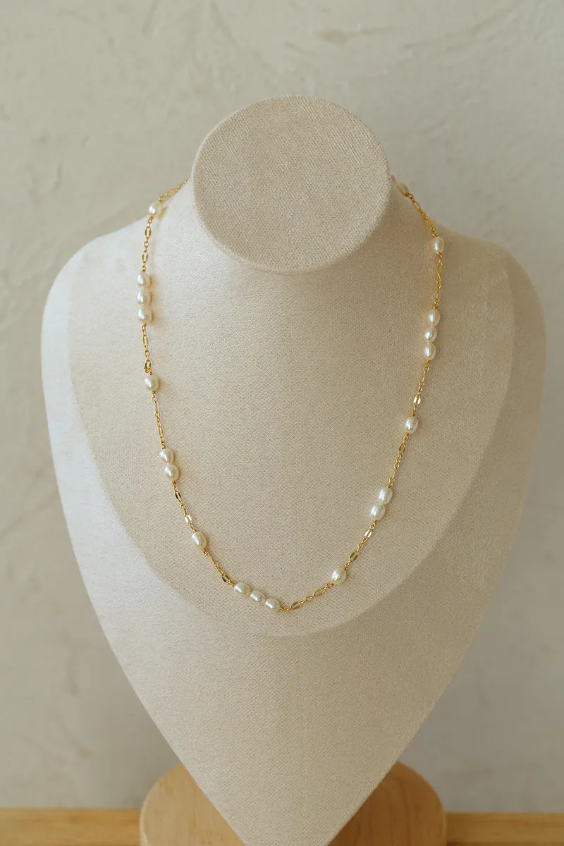 Handmade Chain Pearl Necklace Type C