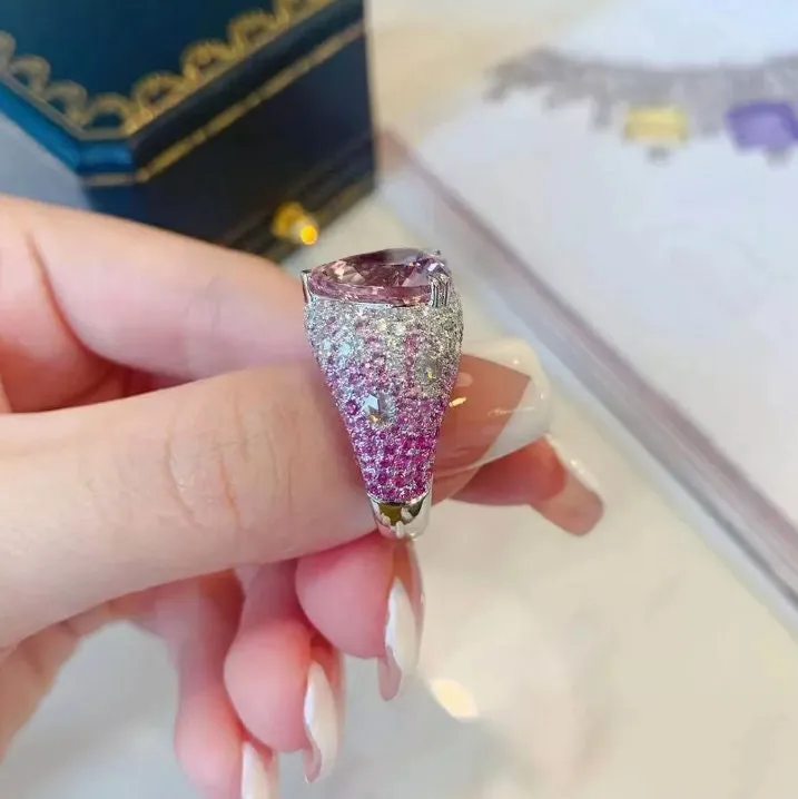 Heart Ring | Pink Diamond Ring | Heart Shaped Ring | Heart Shape Ring | Diamond Heart Ring | Heart Ring with Diamonds | Engagement Ring