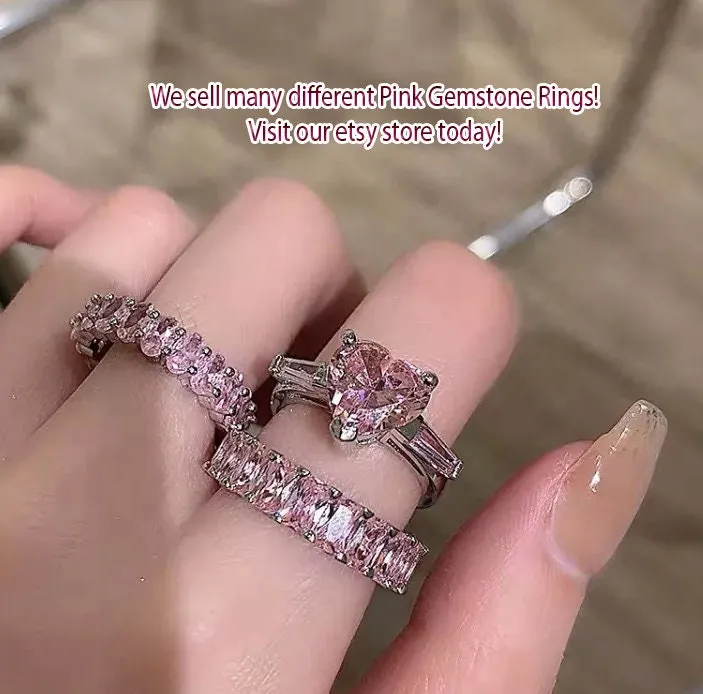 Heart Ring | Pink Diamond Ring | Heart Shaped Ring | Heart Shape Ring | Diamond Heart Ring | Heart Ring with Diamonds | Engagement Ring