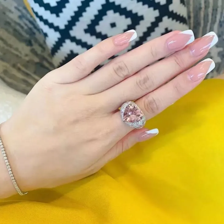 Heart Ring | Pink Diamond Ring | Heart Shaped Ring | Heart Shape Ring | Diamond Heart Ring | Heart Ring with Diamonds | Engagement Ring