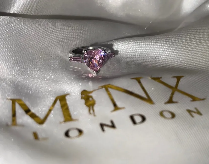 Heart Ring | Pink Diamond Ring | Heart Shaped Ring | Heart Shape Ring | Diamond Heart Ring | Heart Ring with Diamonds | Engagement Ring