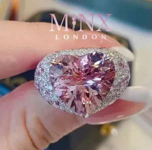 Heart Ring | Pink Diamond Ring | Heart Shaped Ring | Heart Shape Ring | Diamond Heart Ring | Heart Ring with Diamonds | Engagement Ring