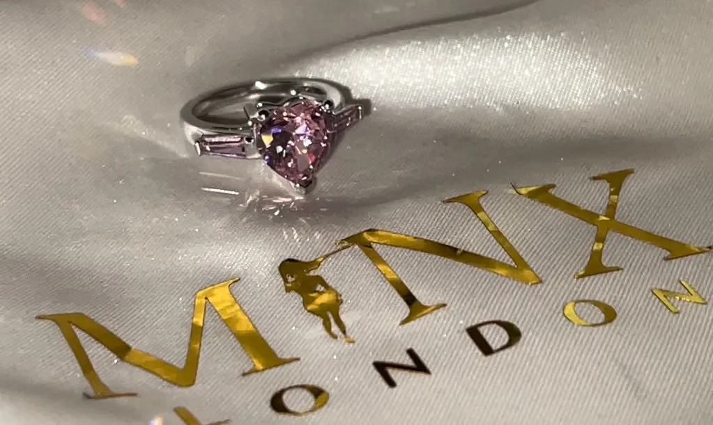 Heart Ring | Pink Diamond Ring | Heart Shaped Ring | Heart Shape Ring | Diamond Heart Ring | Heart Ring with Diamonds | Engagement Ring