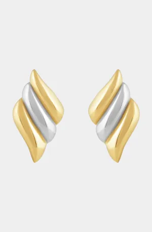 Heather Statement Earrings - Two Tone