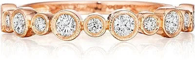 Henri Daussi Bezel Set Diamond Wedding Band