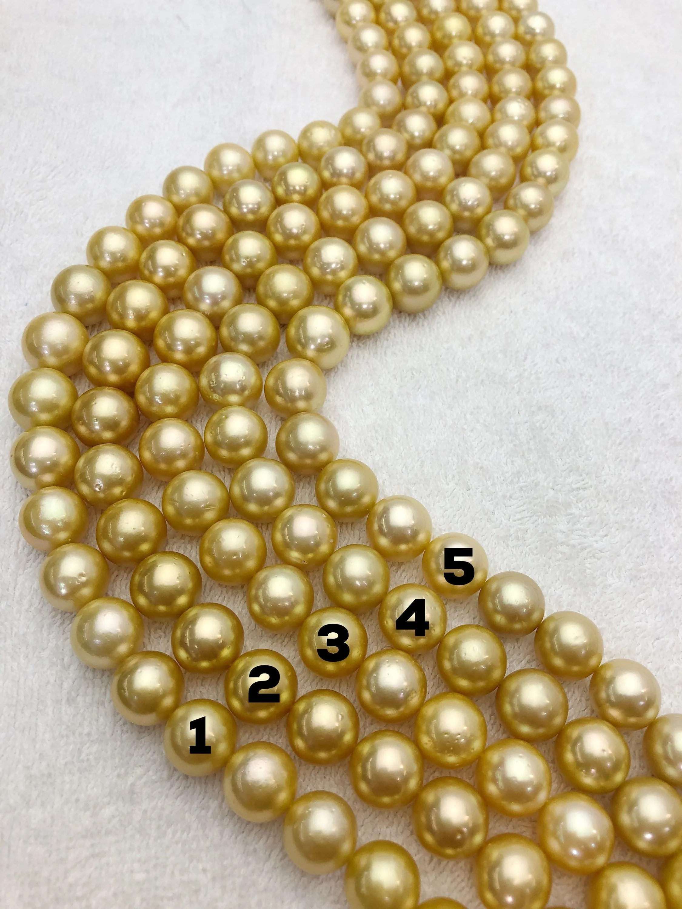 Huge Golden South Sea Pearl Strands (932)