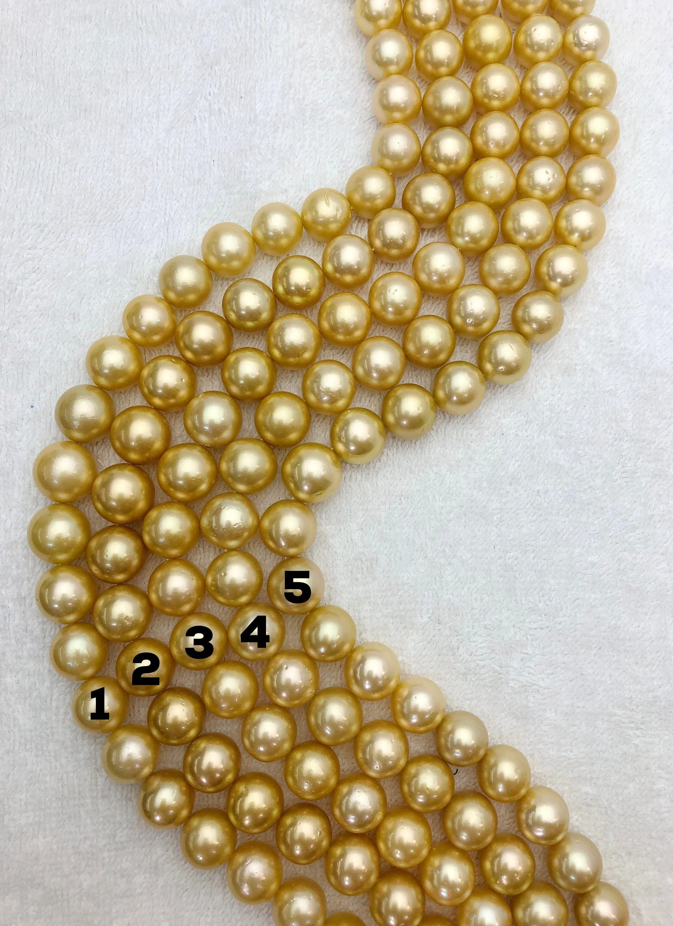 Huge Golden South Sea Pearl Strands (932)