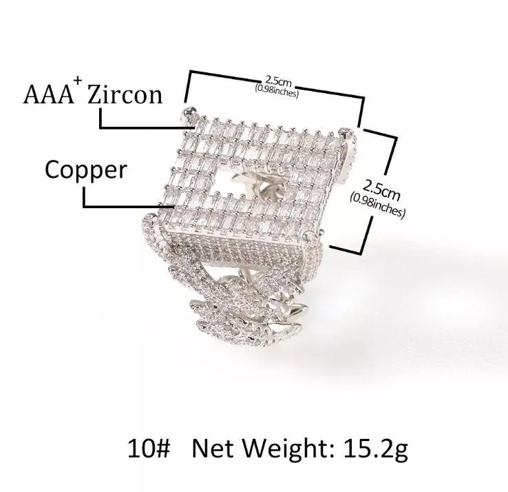 Iced Out Ring | Mens Iced Out Rings | Big Iced Out Ring | Iced Out Rings UK | big diamond ring | Hip Hop Ring | Mens Big Diamond Ring