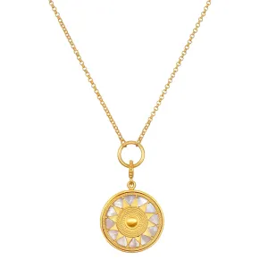 Inner Light18" Mop Mandala Necklace