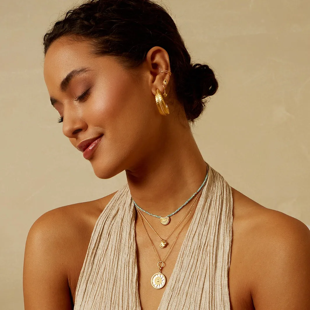 Inner Light18" Mop Mandala Necklace