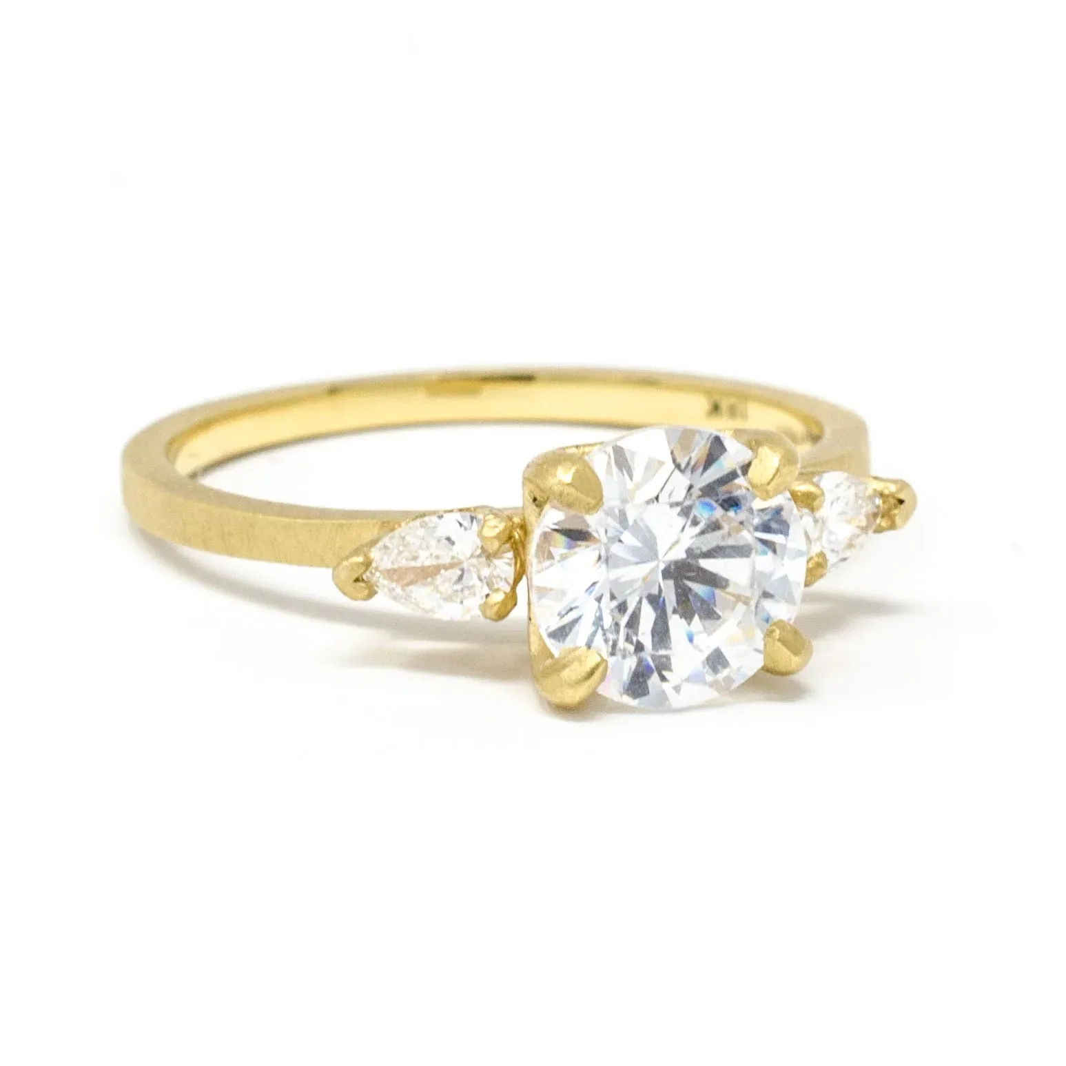 Jennifer Dawes Facet Three Stone Diamond Ring