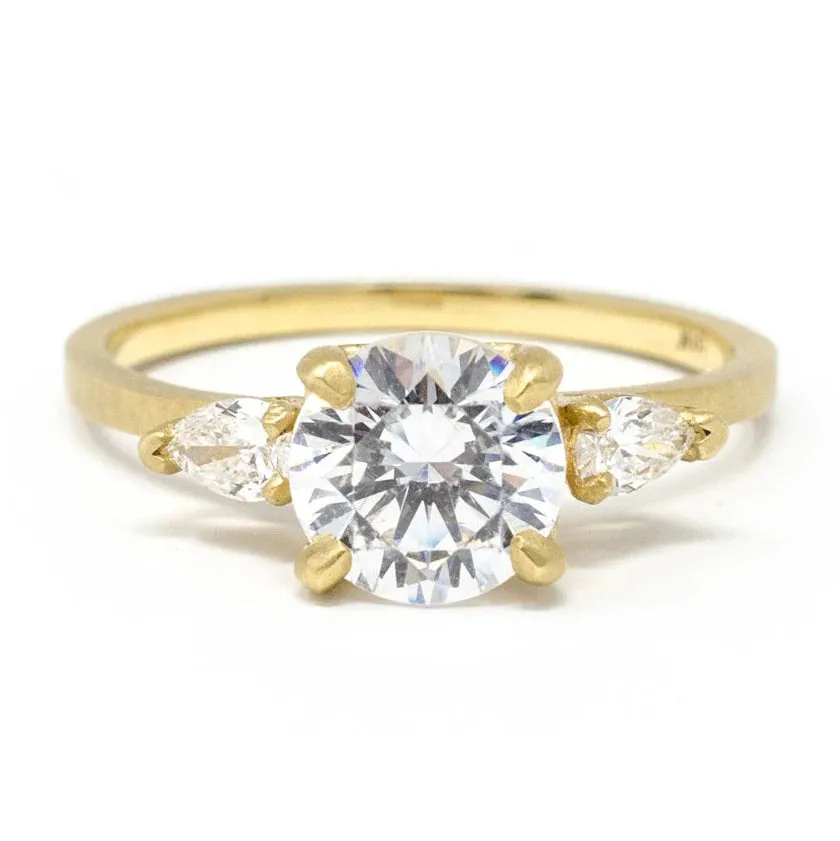 Jennifer Dawes Facet Three Stone Diamond Ring