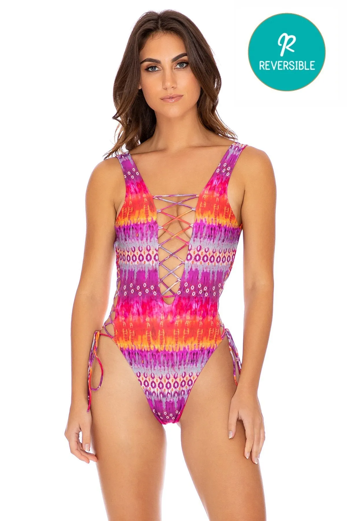 JEWELED - Open Side One Piece Bodysuit