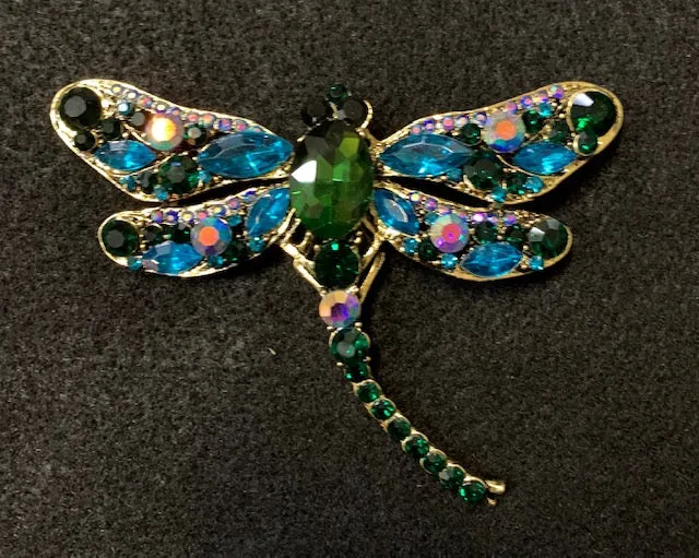 Jewelry - Colorful Crystal Dragonfly Brooches