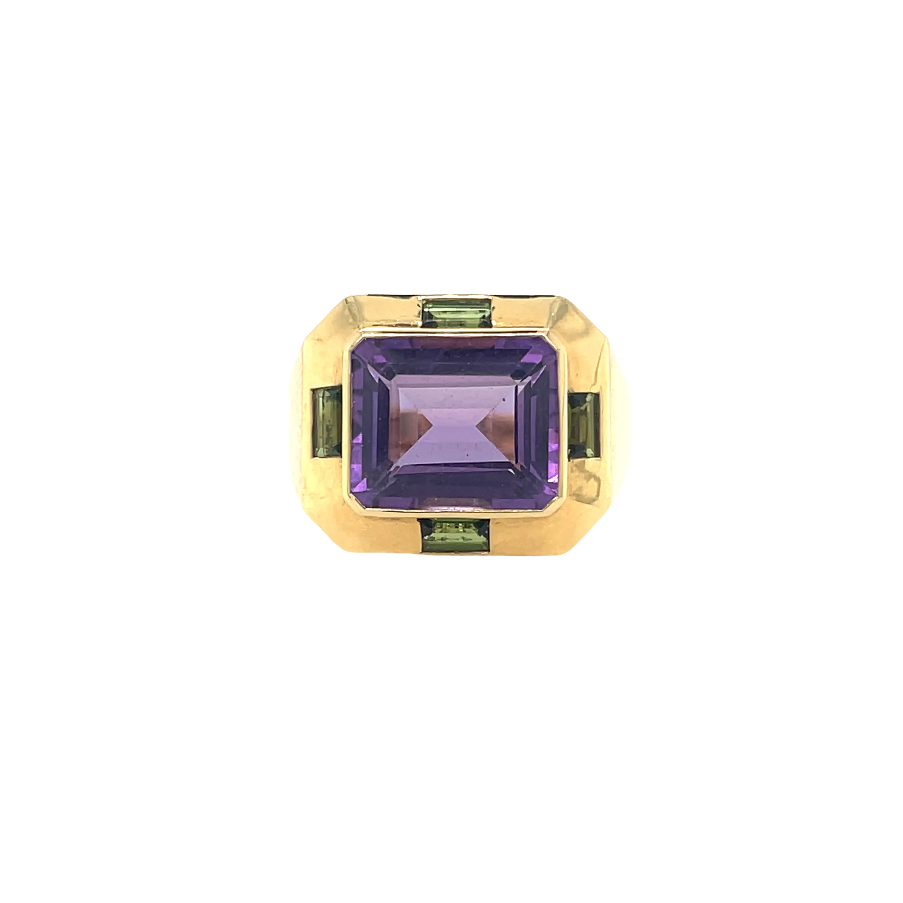 Josiane Ring Amethyst and Green Tourmaline