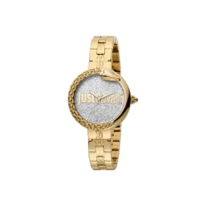 Just CavalliÂ  Ladies Watch Ip Gold CaseÂ With Glitters Dial & Gold Color Bracelet