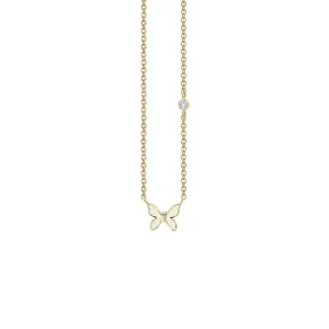 Kids Collection Gold & Enamel Mini Butterfly Necklace