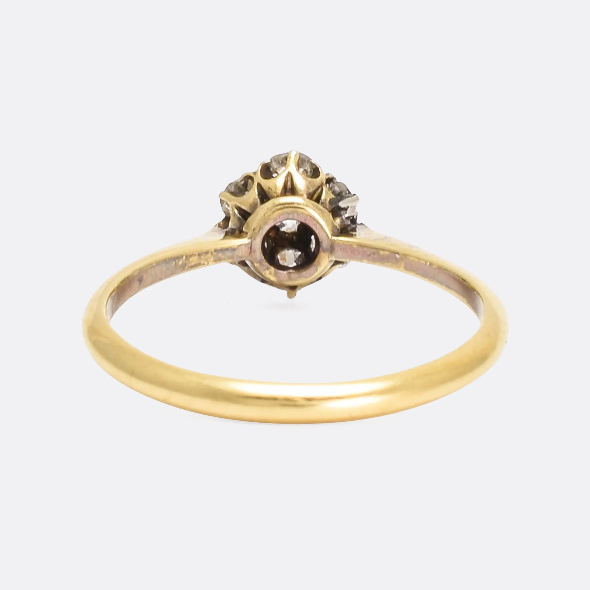 Late Victorian OMC Diamond Daisy Ring