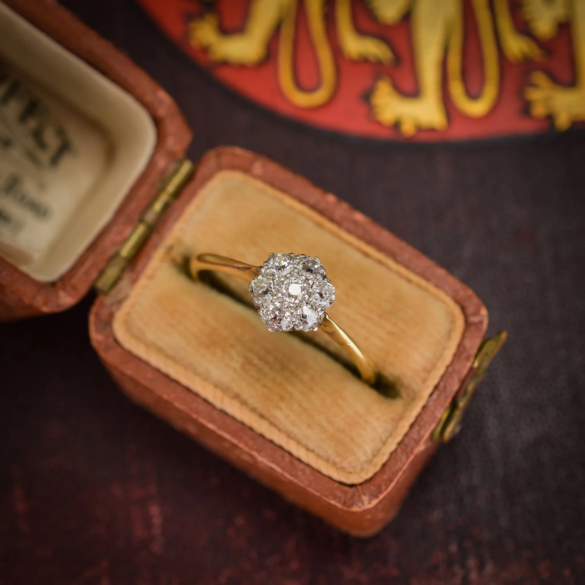 Late Victorian OMC Diamond Daisy Ring