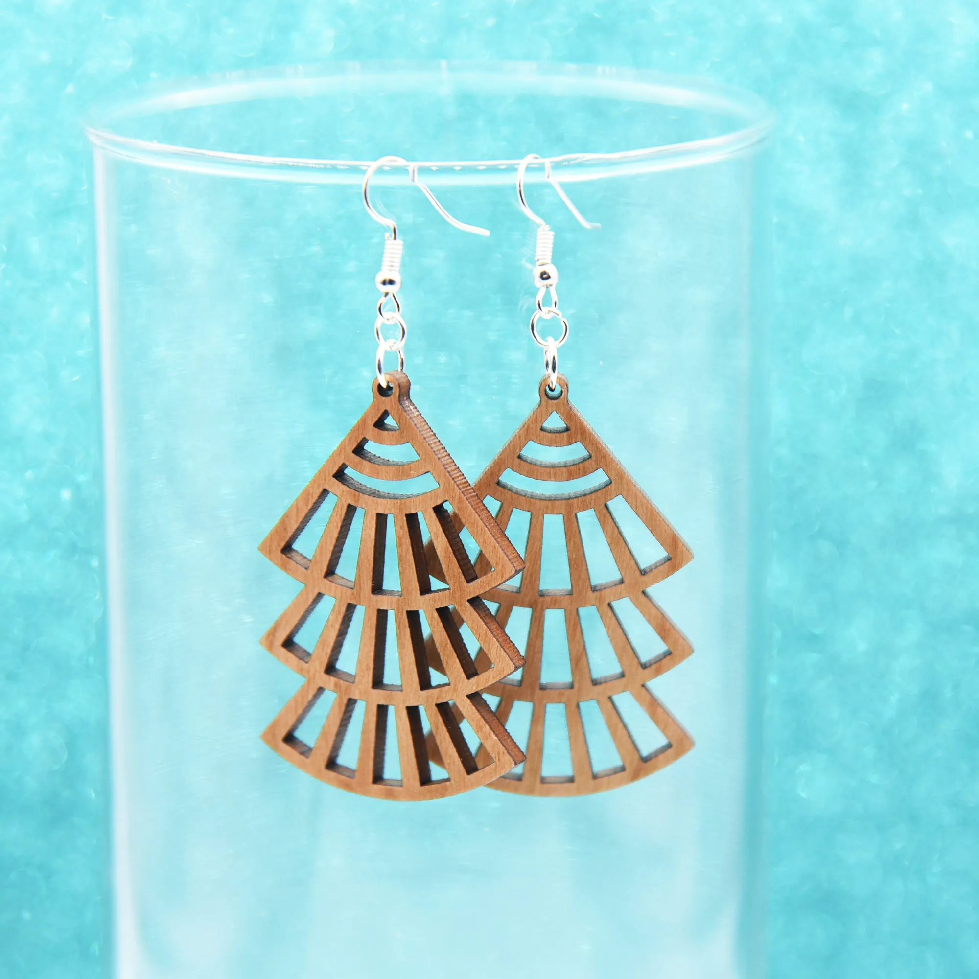 Layered Fans Statement Earrings