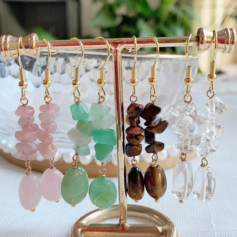 Long Crystal Drop Earrings