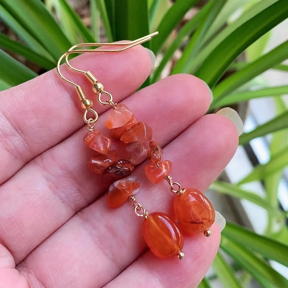 Long Crystal Drop Earrings