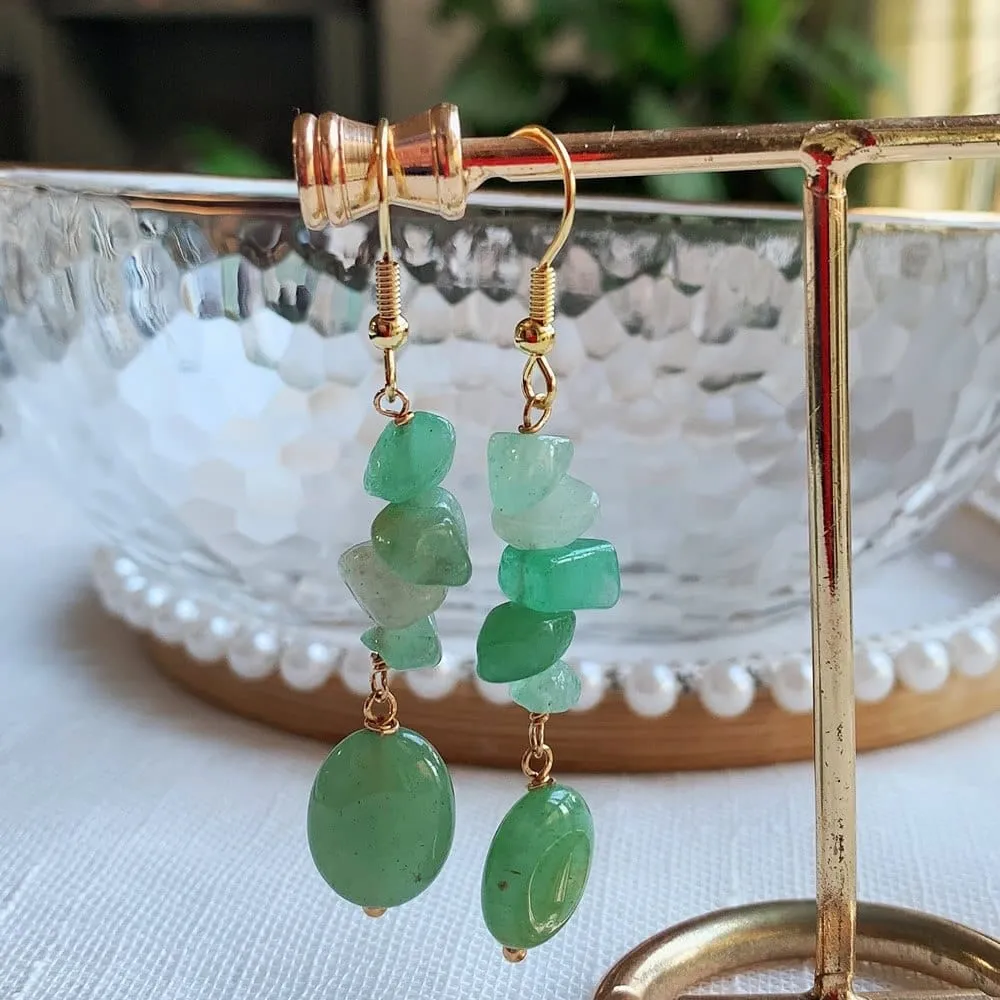 Long Crystal Drop Earrings