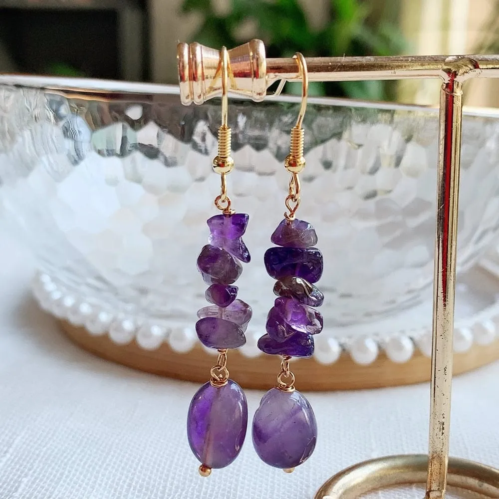 Long Crystal Drop Earrings