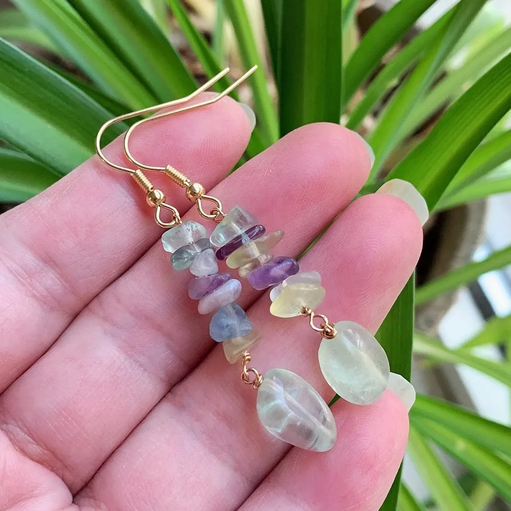 Long Crystal Drop Earrings