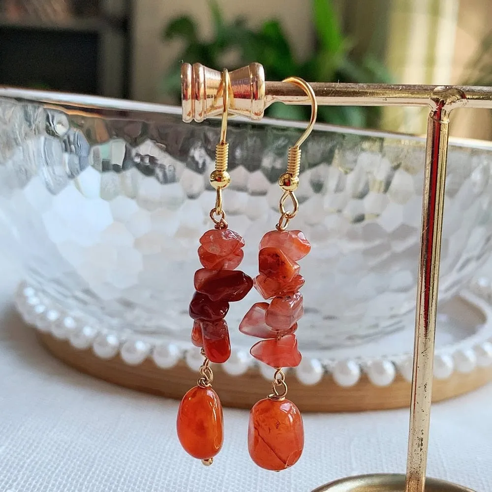 Long Crystal Drop Earrings