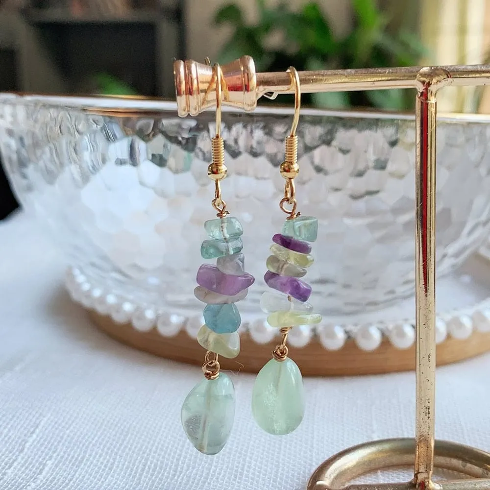Long Crystal Drop Earrings
